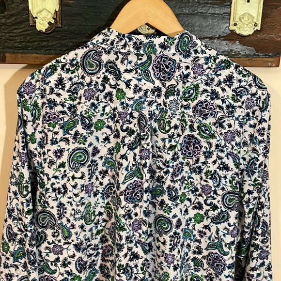 Jones New York Paisley Print Button Down Blouse Size XL - Picture 14 of 16